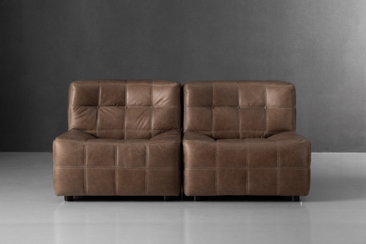 Orson Modular Open 2-Seater Leather Couch - Sahara 2 - Seater Couches - 2