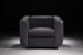 Winslow Leather Swivel Armchair - Charcoal Armchairs - 3