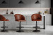 Bronson Leather Counter Bar Stool - Vintage Brown Bar & Counter Chairs - 2