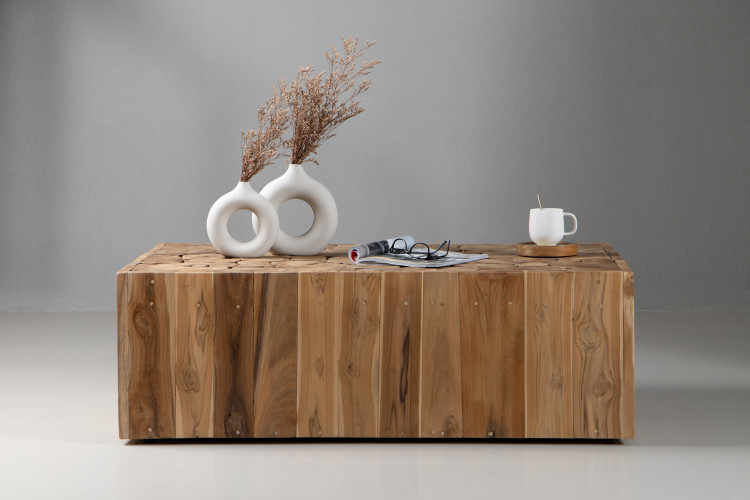Lyra Teakroot Coffee Table - Rectangular For Sale | Cielo