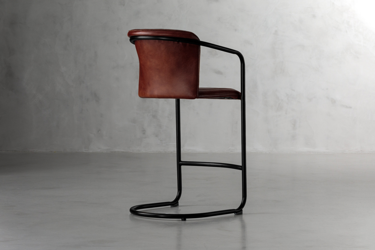 Arizona Leather Tall Bar Chair - Mocha For Sale | Cielo