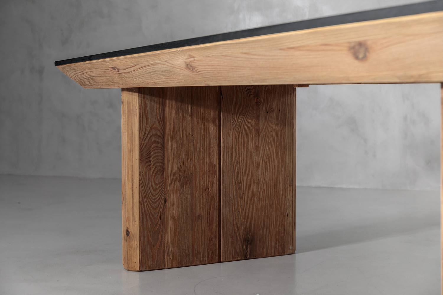 Demo Cordoba Dining Table 2.4m Natural & Black Cielo