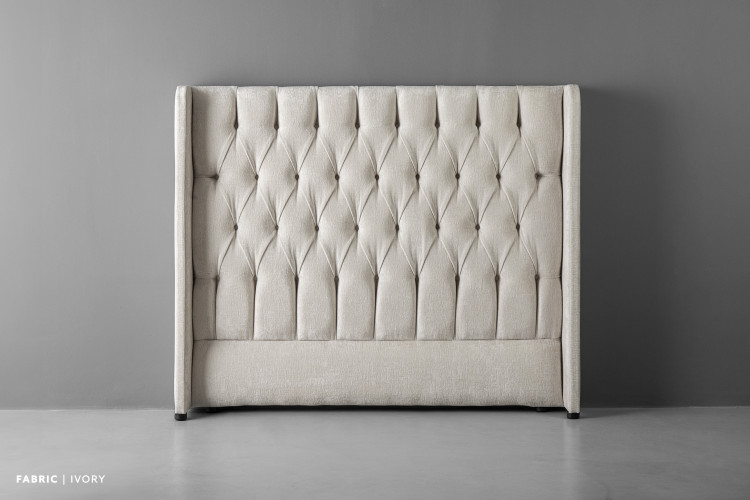 copy of Genevieve Headboard - Double - Ivory Double Headboards - 1
