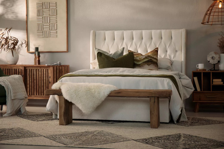 copy of Genevieve Headboard - Double - Ivory Double Headboards - 1