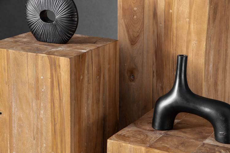 Leora Wooden Decor Stand - Set of 3 Planters and Vases - 1