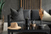 Tirana Corner Patio Lounge Set - Matt Black & Grey Corner Patio Lounge Set - 4