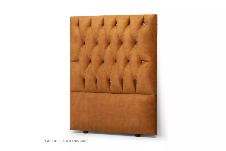 Catherine Diamond Tufted Headboard - Single - Aged Mustard Single Headboards - 2