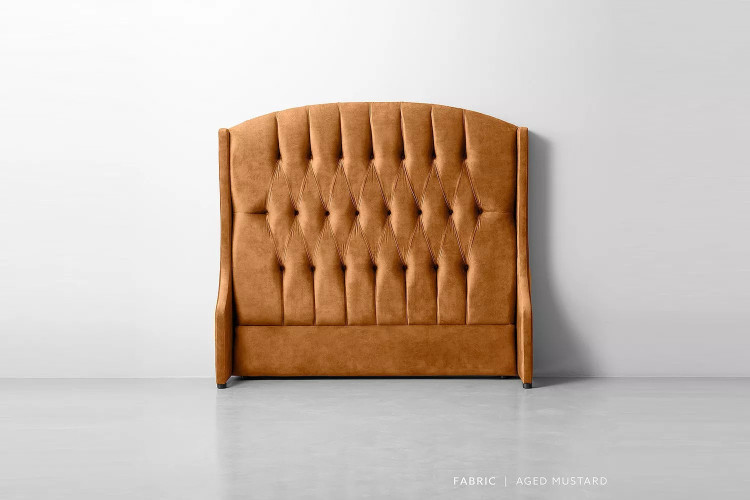Charlotte Headboard - Double - Aged Mustard Double Headboards - 1