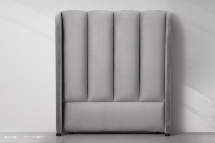 Corina Headboard - Single - Velvet Grey Single Headboards - 1