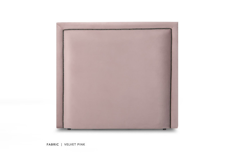 Elizabeth Headboard - Three Quarter - Velvet Pink 3/4 Headboards - 1