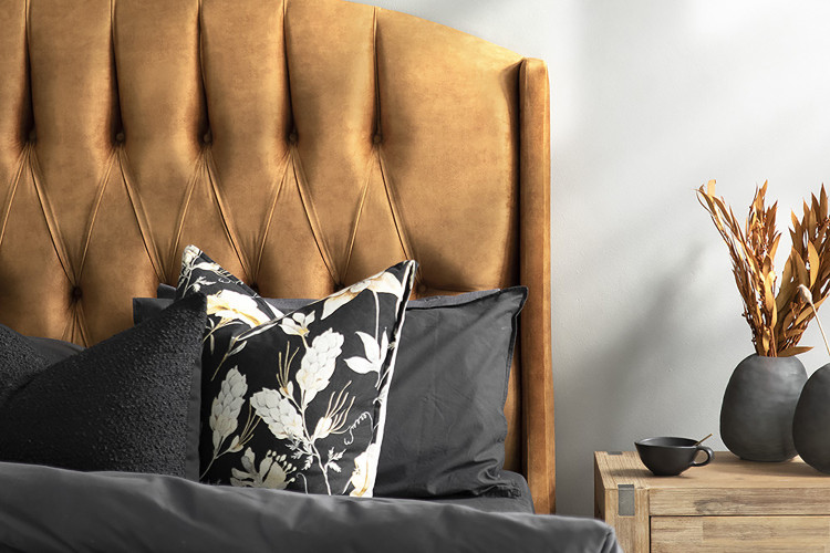 Charlotte Headboard - Single - Aged Mustard Single Headboards - 1