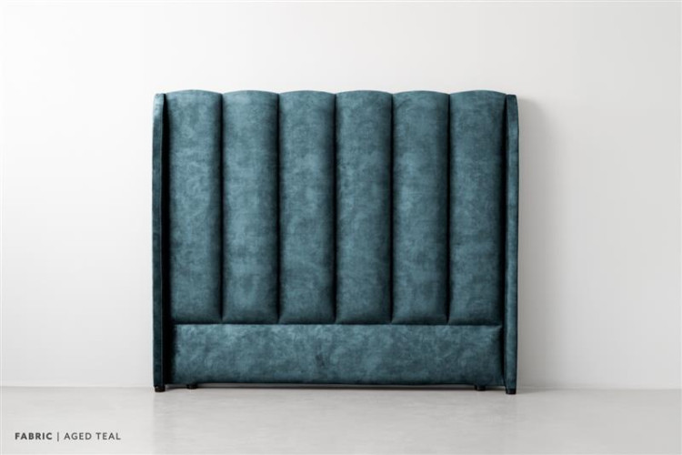 Corina Headboard - Queen - Aged Teal Queen Headboards - 1