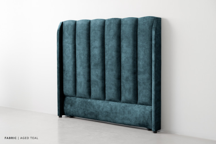Corina Headboard - Queen - Aged Teal Queen Headboards - 1