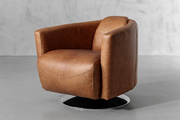 Bandit Leather Armchair - Tan Armchairs - 1