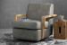 Elara Leather Swivel Armchair - Graphite Armchairs - 1