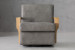 Elara Leather Swivel Armchair - Graphite Armchairs - 3
