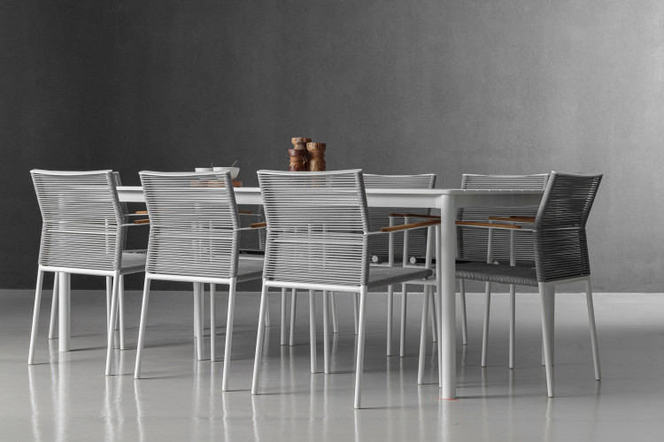 Venice Rozina 8-Seater Patio Dining Set - White Patio Dining Sets - 3