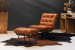 Fidel Leather Lounge Chair - Tan Lounge Chairs - 2