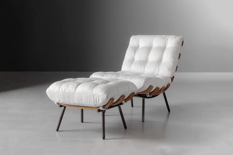 Fidel Lounge Chair - Bone Lounge Chairs - 1