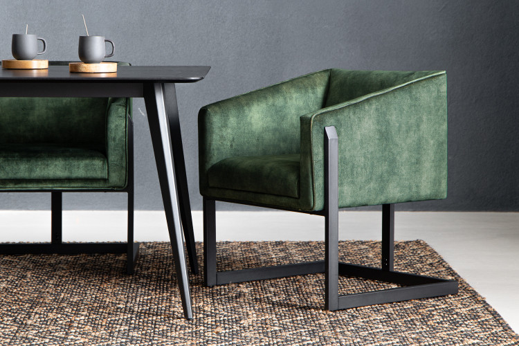 Elson Velvet Dining Chair - Aged Forest Elson Dining Chair Collection - 1