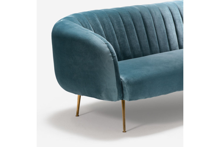 Corbin Upholstered Couch - Teal -