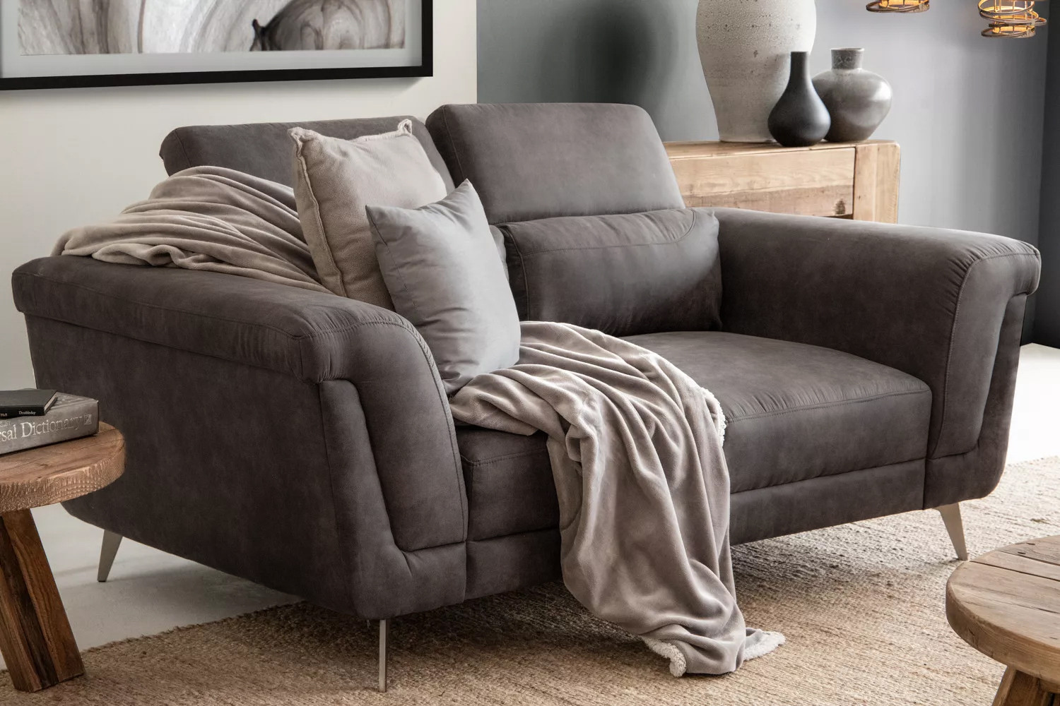 Laurence 2-Seater Couch - Ash For Sale | Cielo