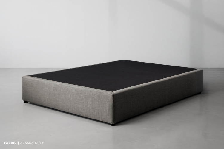 Zoey Upholstered Bed Base - Double - Alaska Grey Add Ons and Upgrades - 1