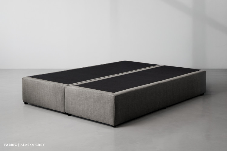 Zoey Upholstered Bed Base - King XL - Alaska Grey Add Ons and Upgrades - 1