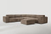Jagger Leather Modular - Grand Corner Couch with Ottoman - Dune Leather Modular Couches - 3