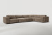 Jagger Leather Modular - Grand Corner Couch Set - Dune Leather Modular Couches - 3