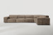 Jagger Leather Modular - Grand Corner Couch Set - Dune Leather Modular Couches - 2