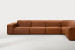 Jagger Leather Modular - Grand Corner Couch Set - Whiskey Leather Modular Couches - 5