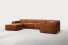 Jagger Leather Modular - Grand Corner Couch with Ottoman - Whiskey Leather Modular Couches - 3
