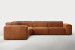 Jagger Leather Modular - Corner Couch Set - Whiskey Leather Corner Couches - 3
