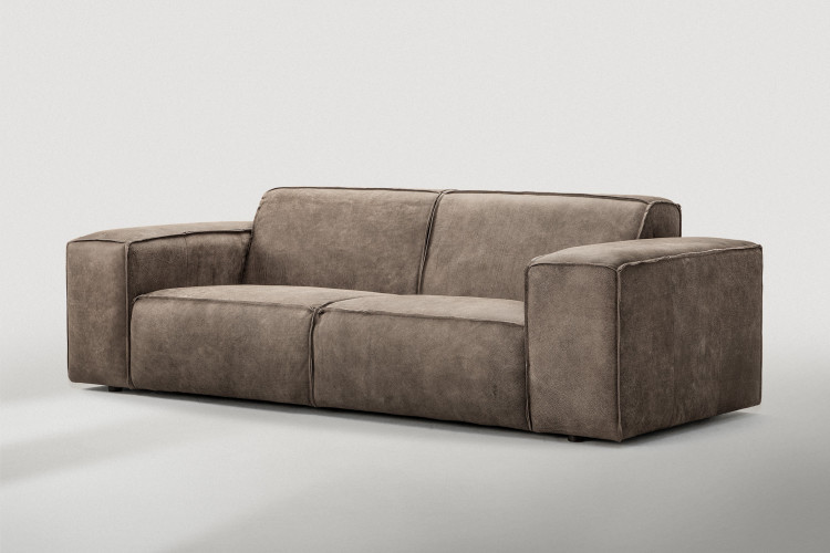 Jagger 3-Seater Leather Couch -  Dune 3 - Seater Couches - 1