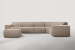 Jagger Modular - Grand Corner Couch with Ottoman - Serenity Sand Fabric Modular Couches - 2
