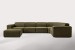 Jagger Modular - Grand Corner Couch with Ottoman - Dawn Ivy Fabric Modular Couches - 2