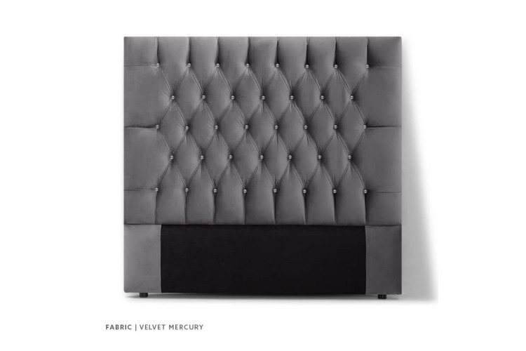 Catherine Diamond Headboard - Double - Velvet Mercury Double Headboards - 1