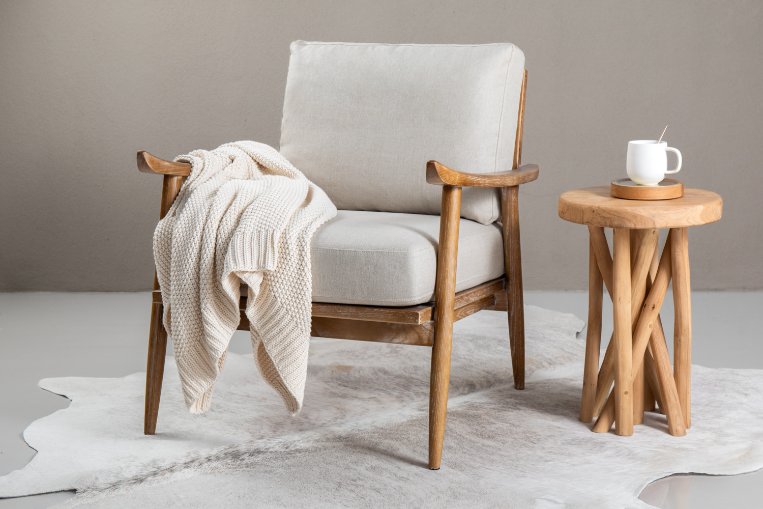 Serene Armchair - Taupe For Sale | Cielo