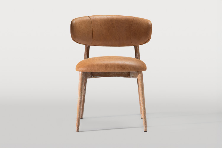 Mallory Leather Dining Chair - Whiskey Dining Chairs - 1