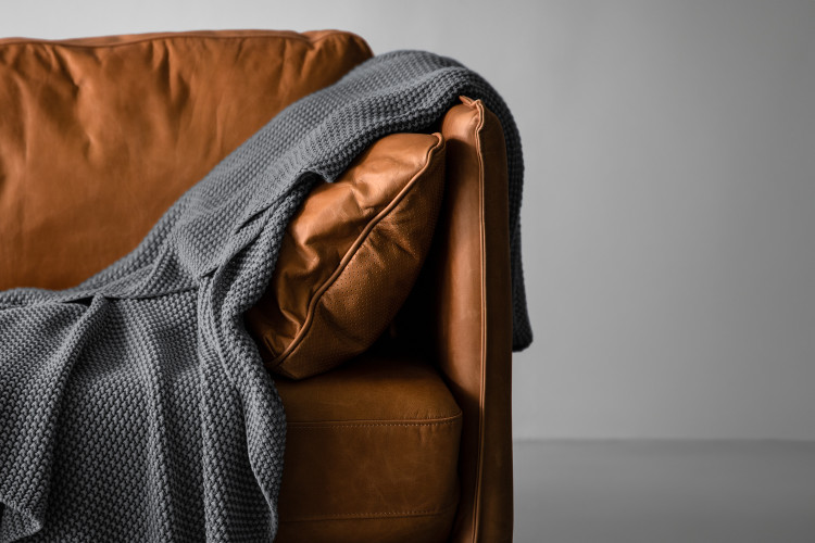 Jamali Moss Knit Throw - Fossil Grey Throws - 1