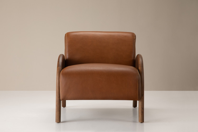 Duneveil Leather Armchair - Burnt Tan Armchairs - 1