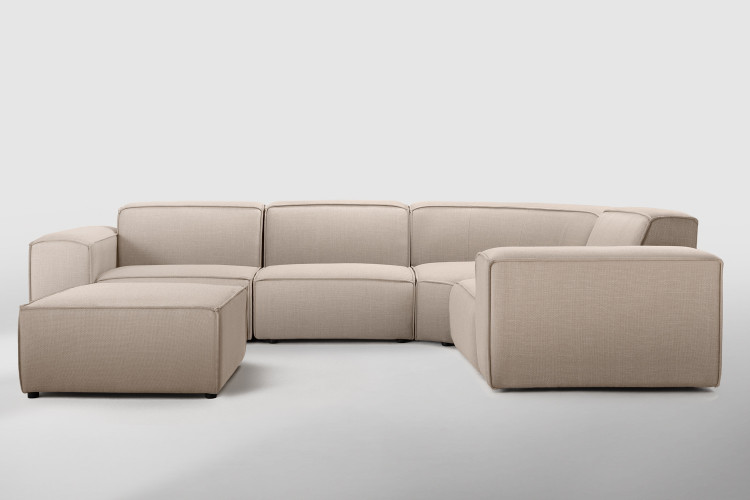 Jagger Modular - Corner Couch With Ottoman - Serenity Sand Corner Couches - 1