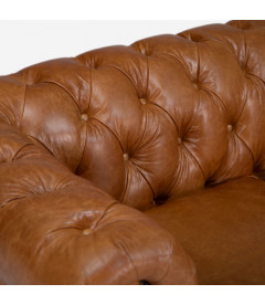 Jefferson Chesterfield Couch Tan Brown Leather Sofas Leather
