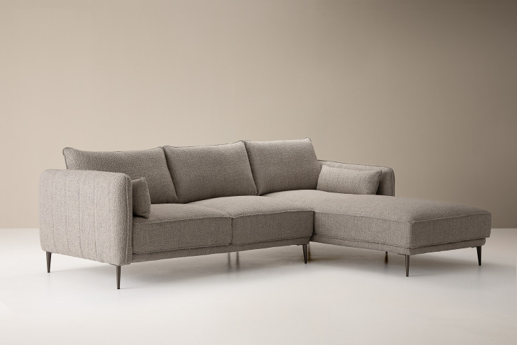Ottavia L-Shape Couch - Dusty Drift Fabric L-Shape Couches - 1