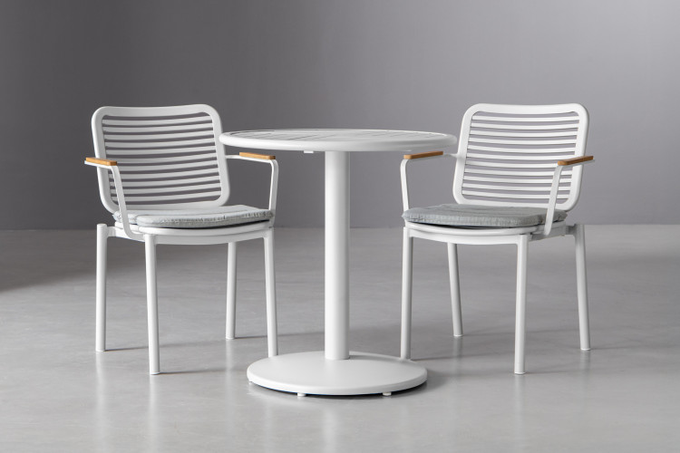 Genoa Ceylon 2-Seater Patio Set - White Patio Dining - 1