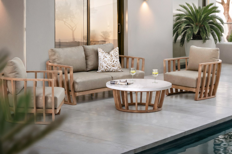 St Lucia Patio Lounge Set - Taupe Patio Lounge Sets - 1