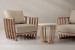 St Lucia Patio Cocktail Set - Taupe Patio Lounge Sets - 3