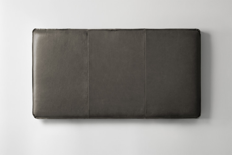 Matlock Leather Headboard - Double - Charcoal Double Headboards - 1