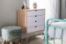 Tom 4 Drawer Cabinet - White & Natural Pedestals and Bedside Tables - 1